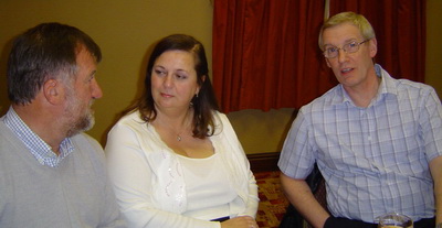 Hugh Farrell with Yvonne and Brian Lancaster